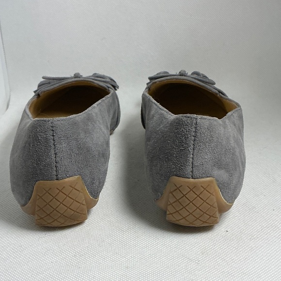 Talbots Gray Suede Tassel Loafer Flats Leather Women’s Size 5 - Picture 11 of 13